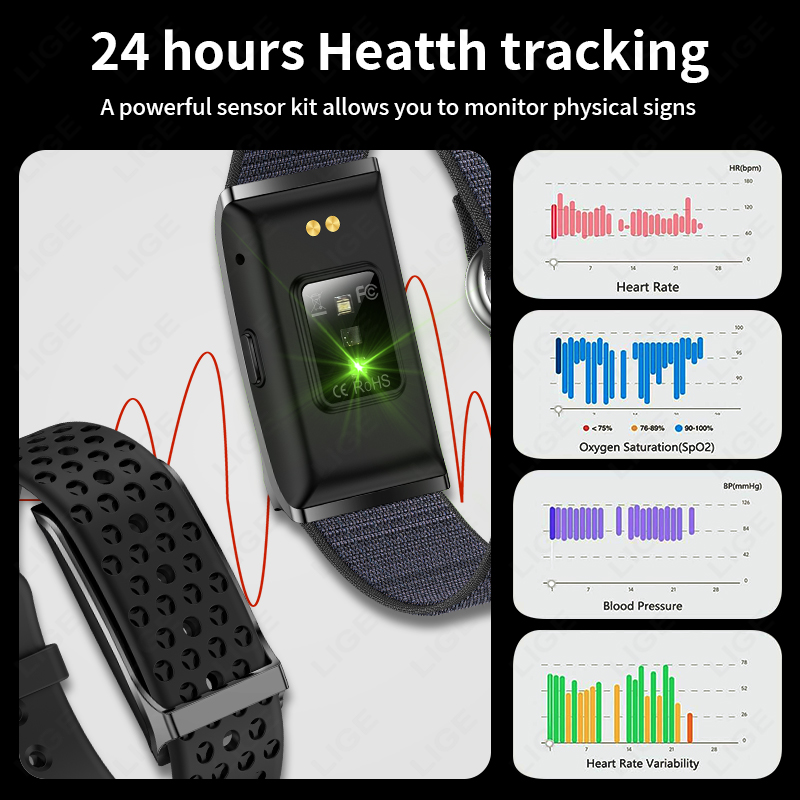 LIGE Smart Watch Сердечный рит – обзор и цена Health Wellness Bracelet