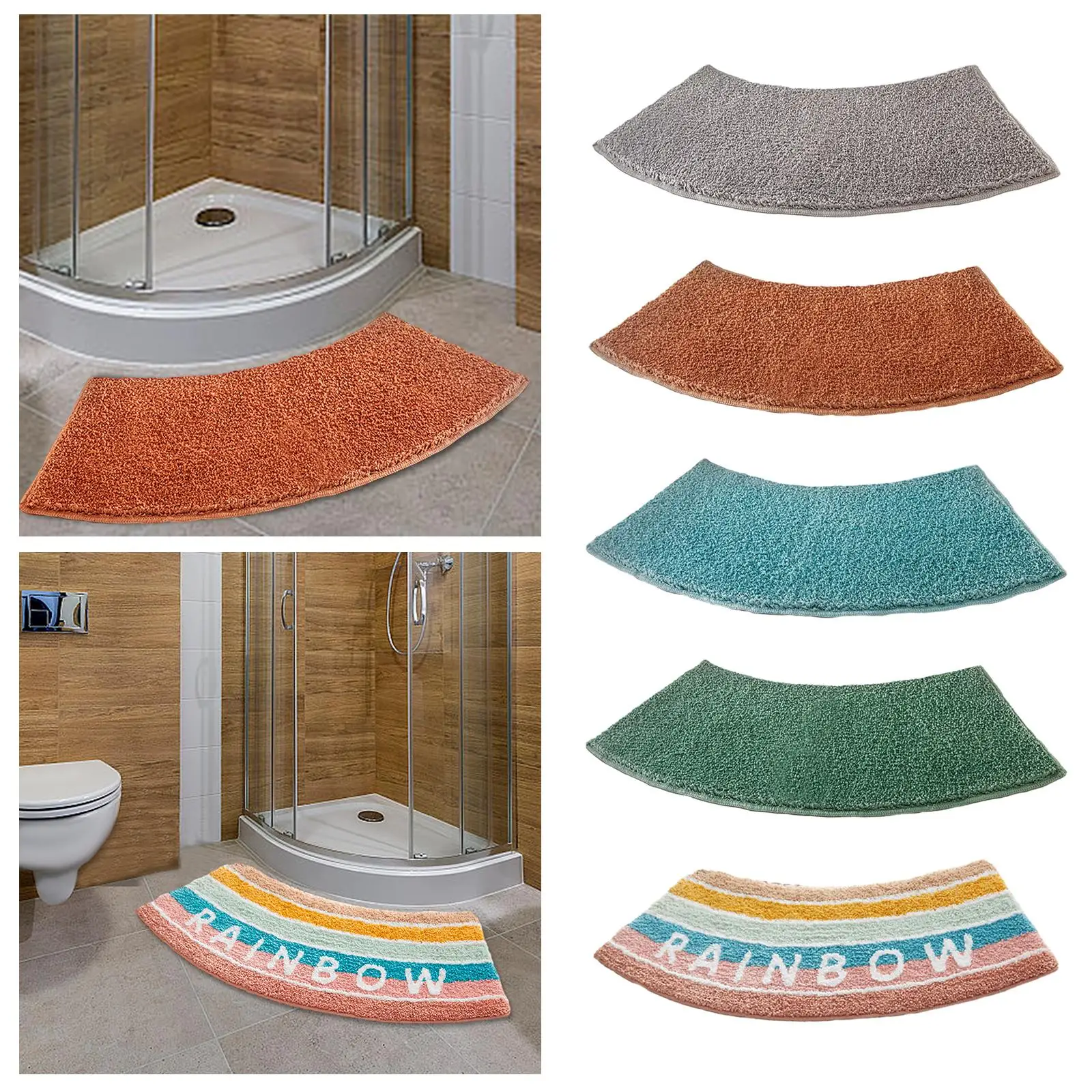 Изогнутый коврик для душа, туа – обзор и цена Bamboo Bath Mat