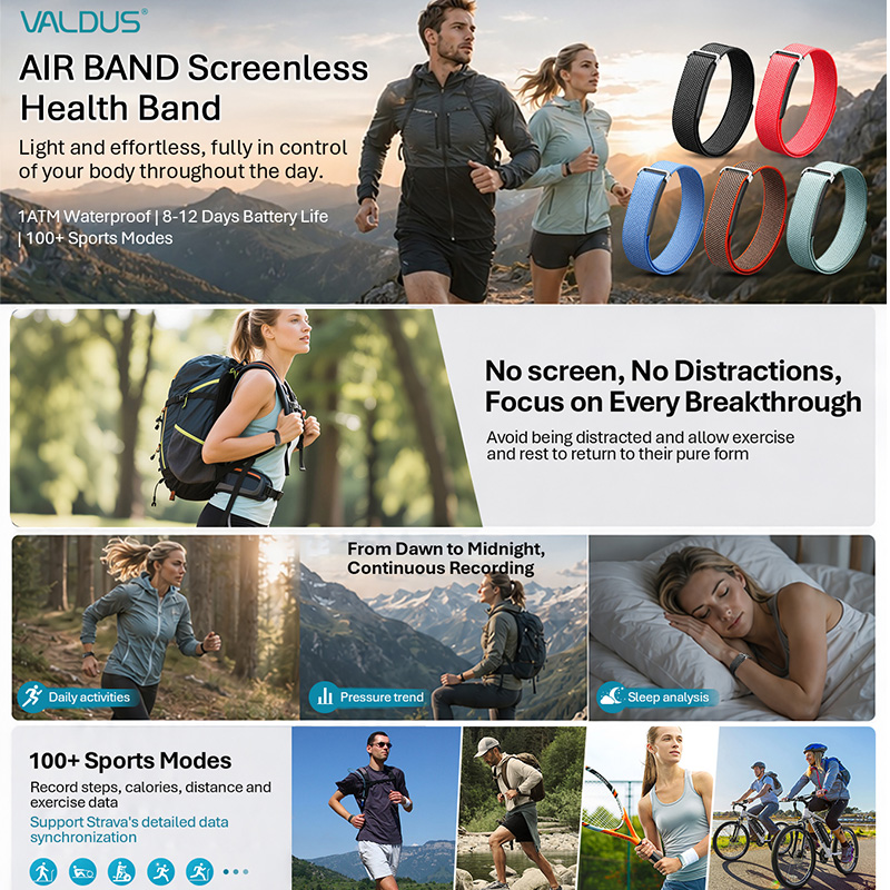 Умный браслет VALDUS Air Band  – обзор и цена Health Wellness Bracelet