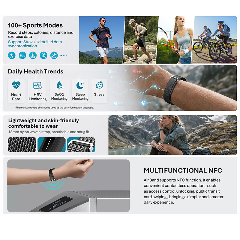 Умный браслет VALDUS Air Band  – обзор и цена Health Wellness Bracelet