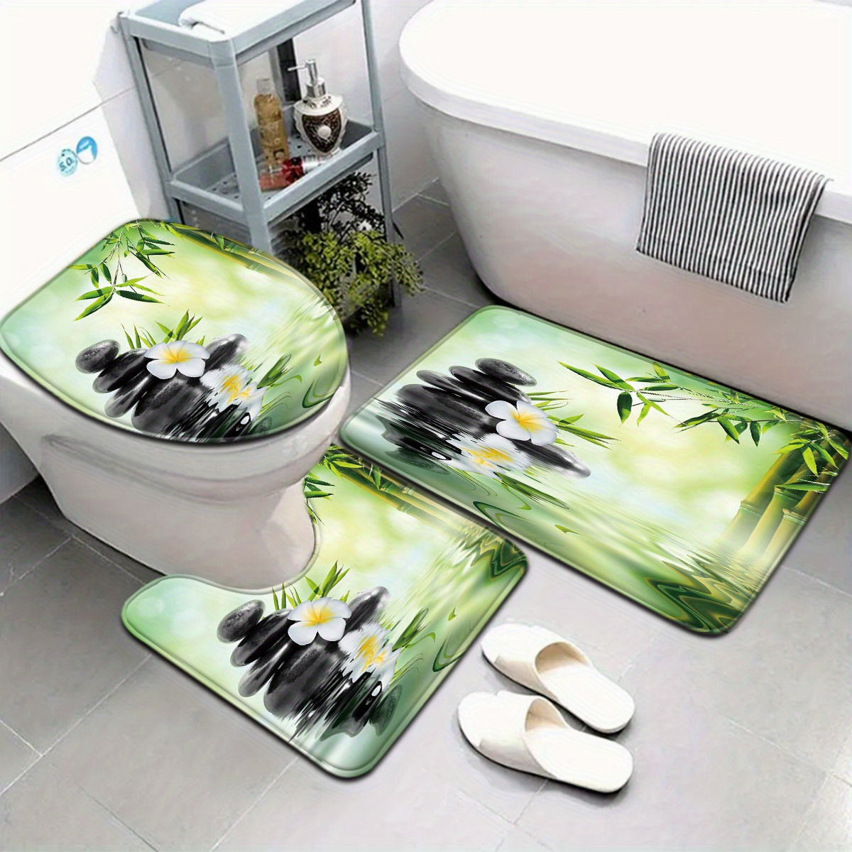 3-х предметное китайское бамбу – обзор и цена Bamboo Bath Mat
